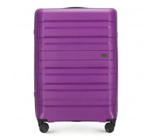 jak zabezpieczyć walizkę przed lotem: duża walizka z kolekcji PP Matte Stripes