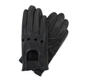 czarne rękawiczki samochodowe