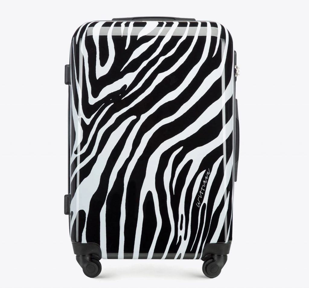 średnia walizka z motywem zebry wittchen